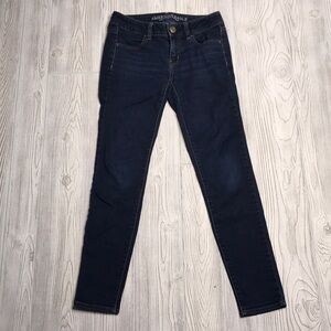 American Eagle Dark Denim Jegging 0 Short Jeans